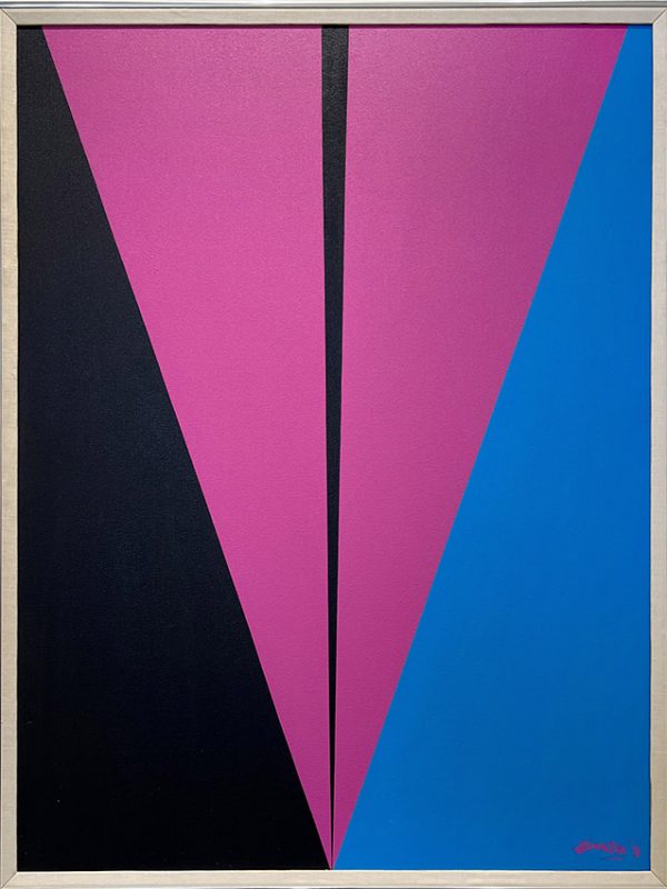 Abstract with Black, Magenta and Blue