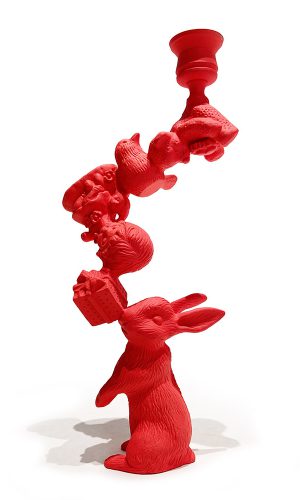 Rabbit in Wonderland (red)