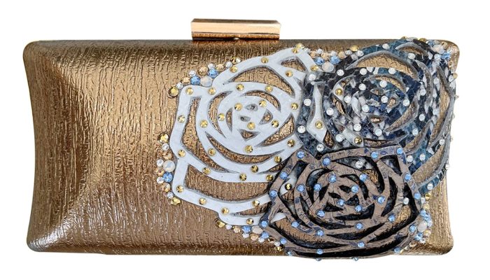 Leather Roses Clutch